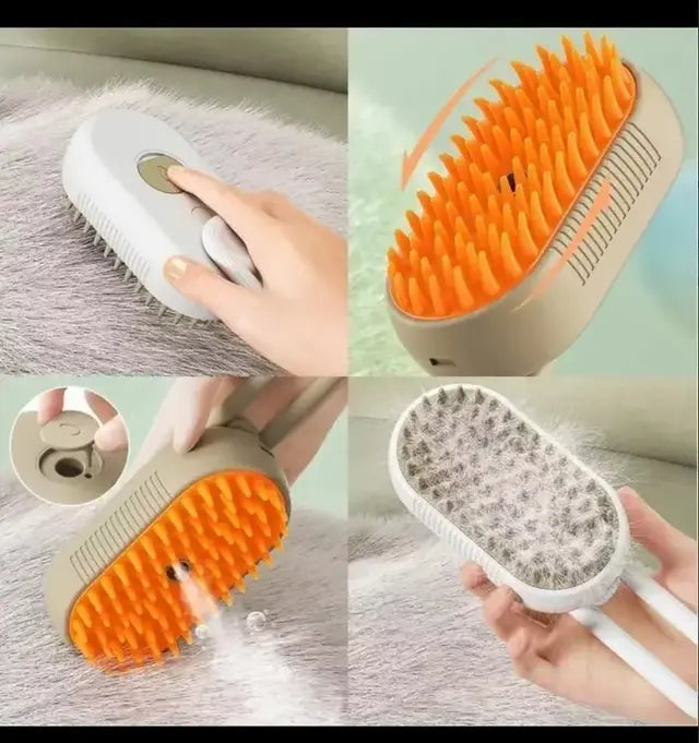 Cepillo para animales con vapor